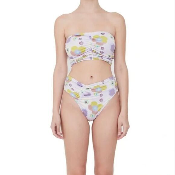 New! Set! Beth Richards Delrey Bikini Top and bottom, 70’s‎ floral bikini, M - Picture 4 of 11